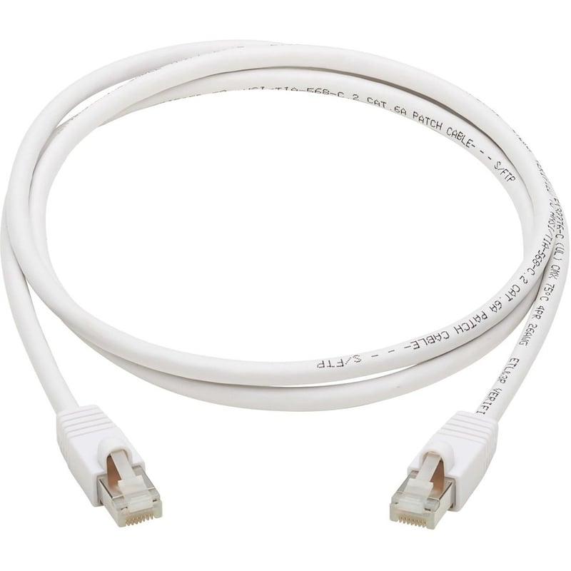 Eaton Tripp Lite Series Safe-IT Cat6a 10G Snagless Antibacterial S/FTP Ethernet Cable (RJ45 M/M), PoE, White, 5 ft. (1.52 m), TAA - Thumbnail 5