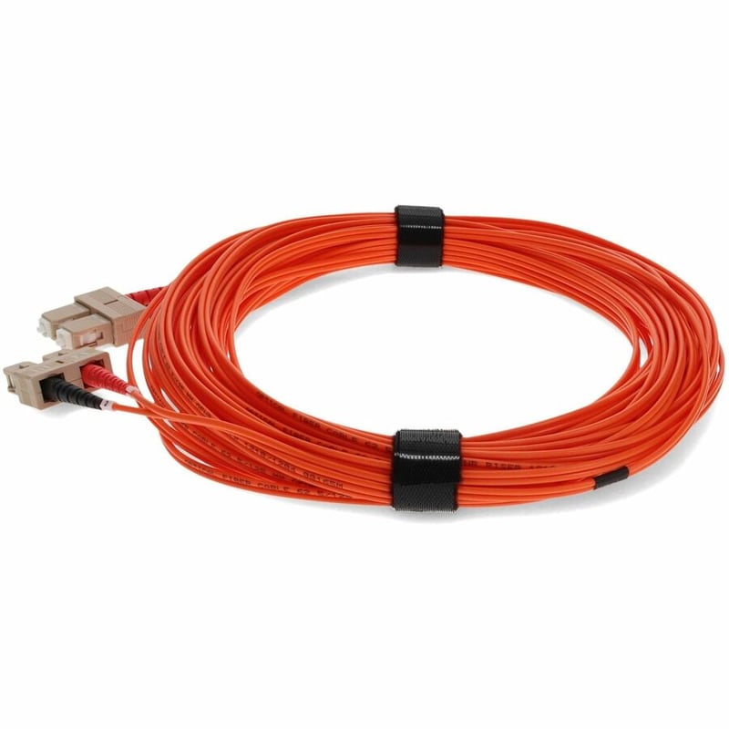 AddOn 30m SC to SC Orange OM1 Duplex OFNR (Riser-Rated) MMF Fiber Patch Cable - Thumbnail 2