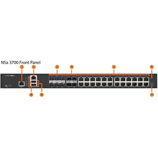 SonicWall NSA 3700 Network Security/Firewall Appliance - Thumbnail 3