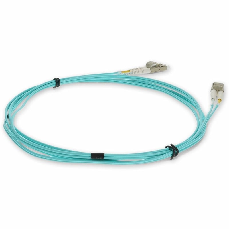 AddOn 2m HP BK839A Compatible LC (Male) to LC (Male) Aqua OM4 Duplex Fiber OFNR (Riser-Rated) Patch Cable - Thumbnail 5