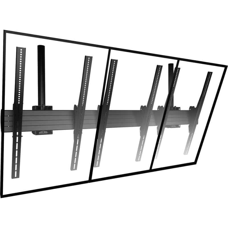 Chief Fusion 3x1 Menu Board Ceiling Display Mount - For Displays 40-55" - Portrait - Thumbnail 2