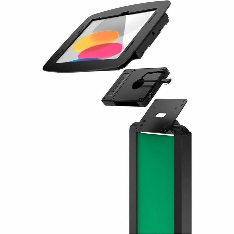 IPAD PRO 12.9IN (3-6TH GEN) SPACE ENCLOSURE BRANDABLE FLOOR STAND PLUS HUB BLACK - Thumbnail 2