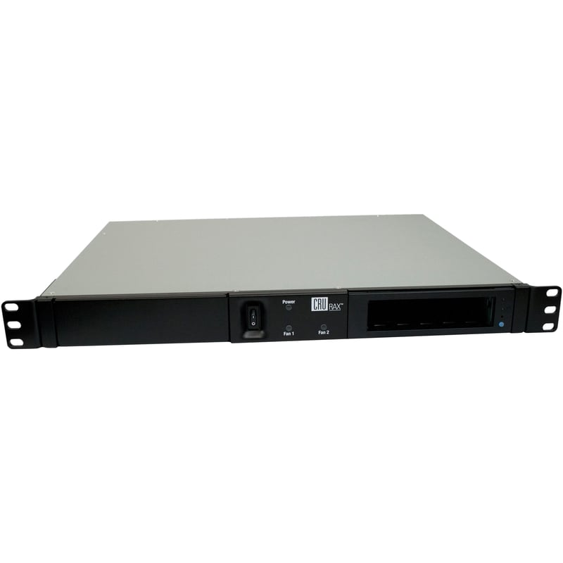 CRU RAX RAX215DC-3QJ Drive Enclosure - FireWire/i.LINK 800, USB 3.0, eSATA Host Interface - 1U Rack-mountable - Black - Thumbnail 1