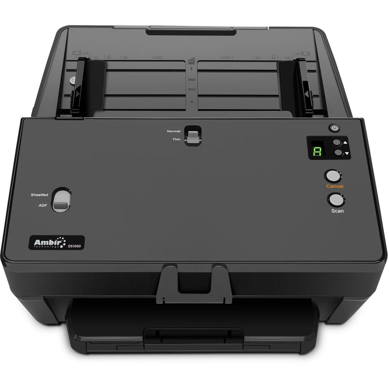 Ambir nScan 1060 multi-page high speed scanner - supports document, card, passport - 60ppm - duplex-color/B&W/greyscale - TWAIN - USB 3.0 - Black - Thumbnail 1