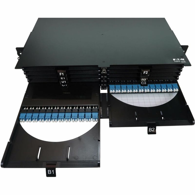 HIGH-DENSITY PANEL FIBER SPLICE ENCLOSURE 12 SPLICING CASSETTES 2U - Thumbnail 3