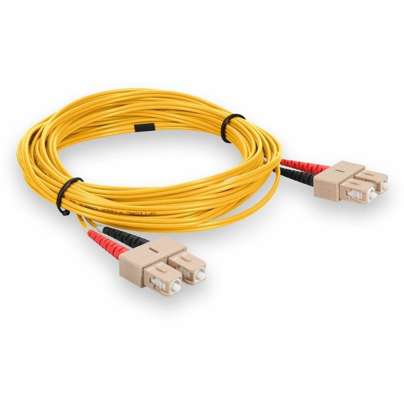 AddOn 10m SC to SC Yellow OM1 Duplex OFNR (Riser-Rated) MMF Fiber Patch Cable
