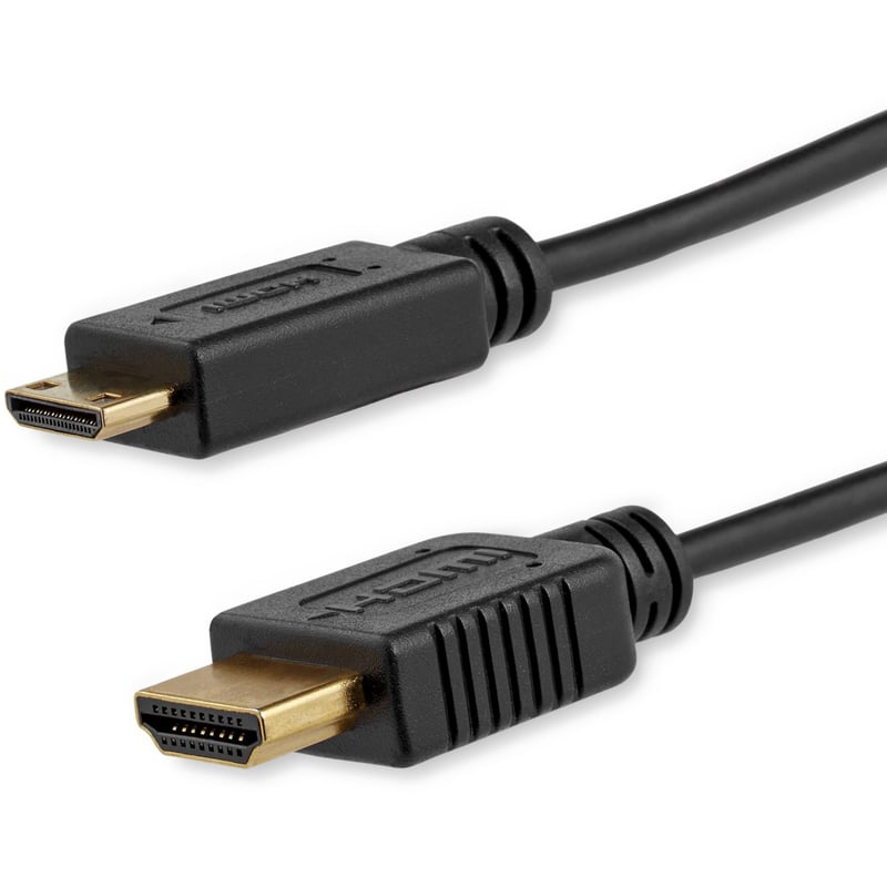 StarTech.com 6ft Mini HDMI to HDMI Cable with Ethernet, 4K 30Hz High Speed Slim Mini HDMI 1.4 (Type-C) Device to HDMI Adapter Cable/Cord - Thumbnail 1