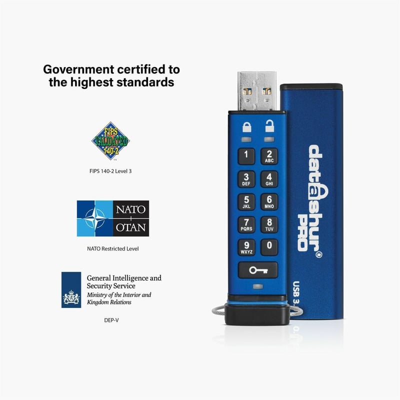 ISTORAGE DATASHUR PRO 16GB FIPS140-2 LEVEL3 HARDWARE ENCRYPTED - Thumbnail 3