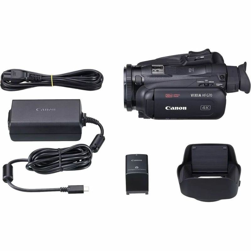 Canon VIXIA HF G70 Digital Camcorder - 3.5" LCD Touchscreen - 1/2.3" CMOS - 4K, Full HD - Thumbnail 2