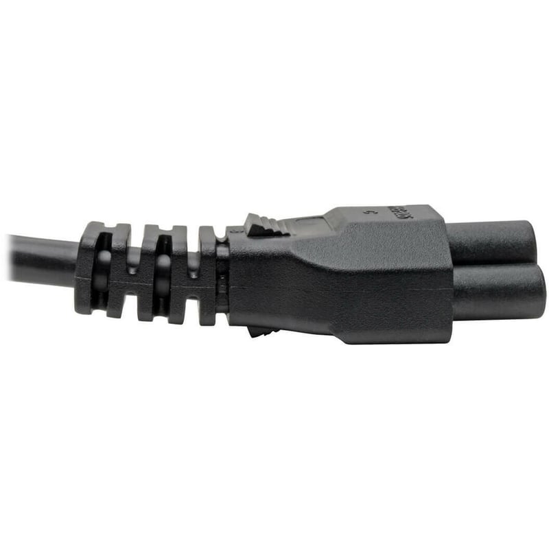 Eaton Tripp Lite Series 3-Slot Power Cord, NEMA 5-15P to C5 - Laptop/Notebook, 10A, 125V, 18 AWG, 10 ft. (3.05 m), Black - Thumbnail 4