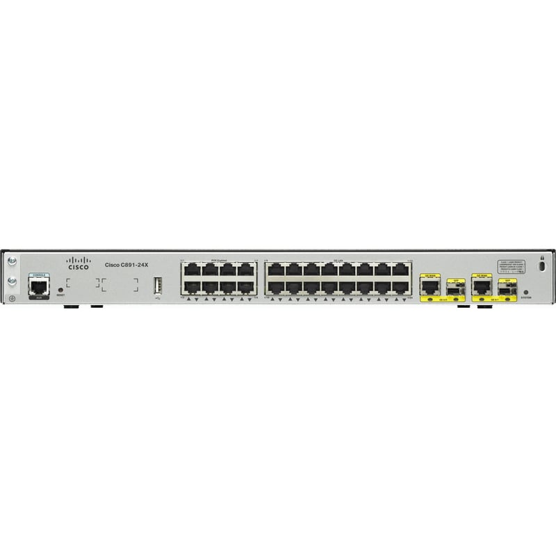Cisco 891 Gigabit Ethernet Security Router with SFP and 24-ports Ethernet Switch - Thumbnail 1