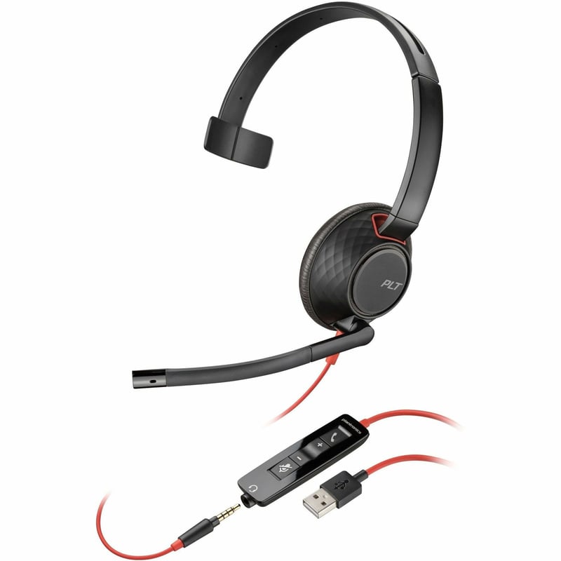 KIT HP POLY BLACKWIRE 5210 USB HEADSET - Thumbnail 1