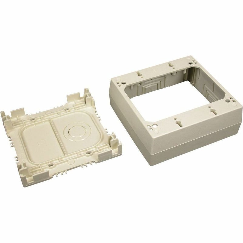 Wiremold Eclipse Series Two-Gang Device Box Fitting - Ivory