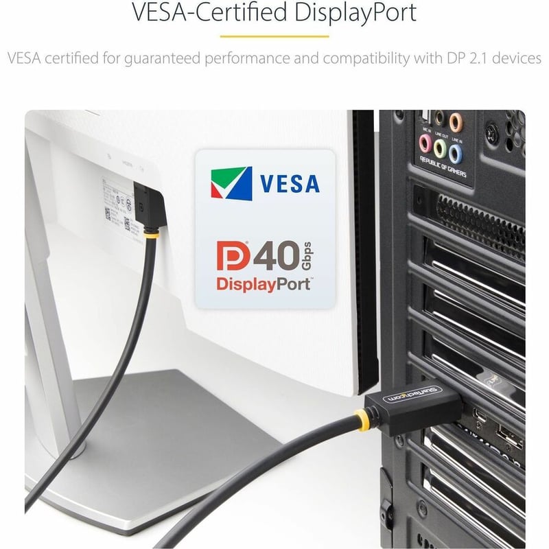 DISPLAYPORT 2.1 CABLE 8K 60HZ VESA CERTIFIED/DP 2.1/DP40/UHBR10 - Thumbnail 2