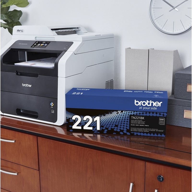 Brother Genuine TN221BK Black Toner Cartridge - Thumbnail 4