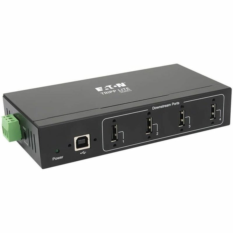 Tripp Lite by Eaton 4-Port Industrial-Grade USB 2.0 Hub - 15 kV ESD Immunity Metal Housing Wall/DIN Mountable - Thumbnail 1
