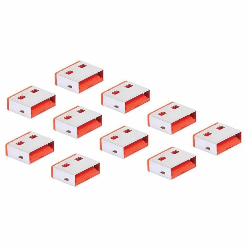 Tripp Lite by Eaton USB-A Port Blockers, Red, Computers, Hubs, Wall Chargers 10-Pack - Thumbnail 5