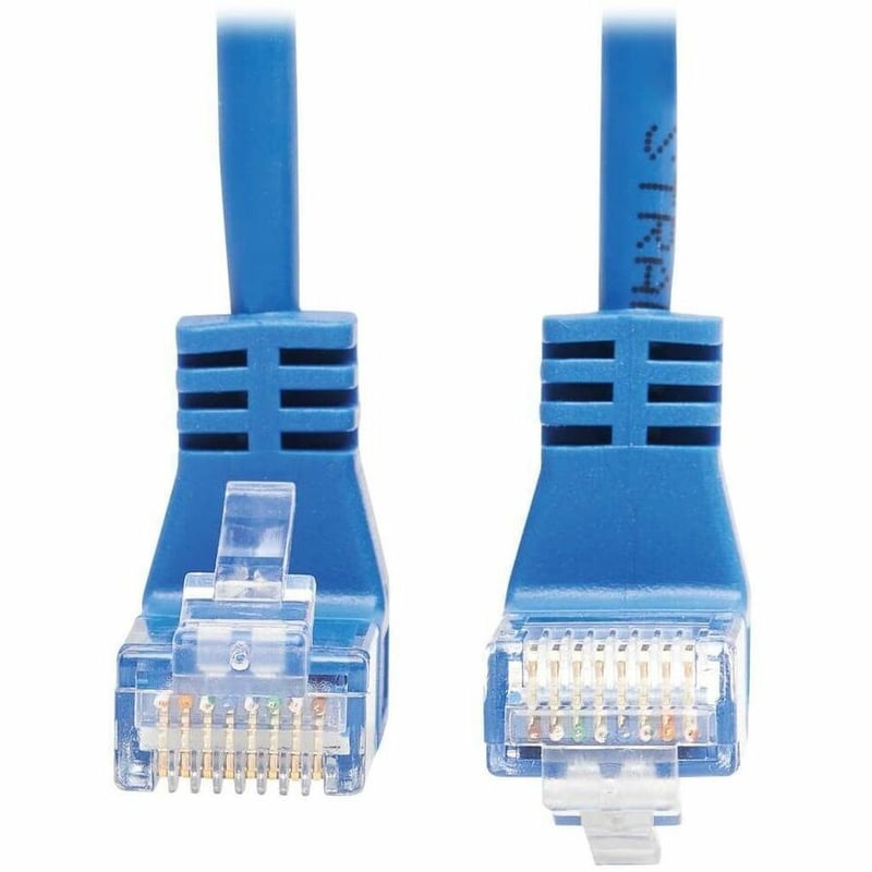 Tripp Lite by Eaton Up/Down-Angle Cat6 Gigabit Molded Slim UTP Ethernet Cable (RJ45 Up-Angle M to RJ45 Down-Angle M) Blue 15 ft. (4.57 m) - Thumbnail 3