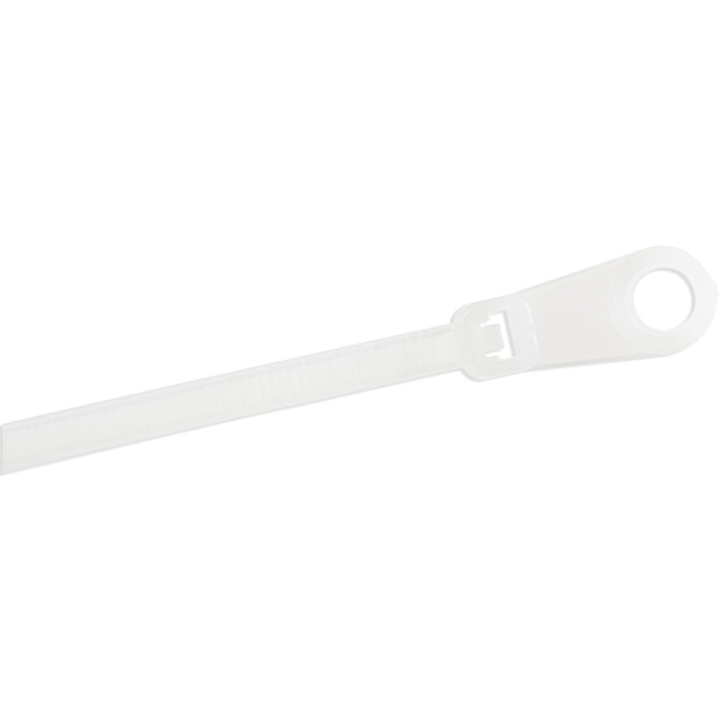 StarTech.com 6"(15cm) Cable Ties with Mounting Hole, 1-1/2"(40mm) Dia, 40lb(18kg) Tensile Strength, Nylon Zip Ties, UL Listed, 100 Pack - Thumbnail 2