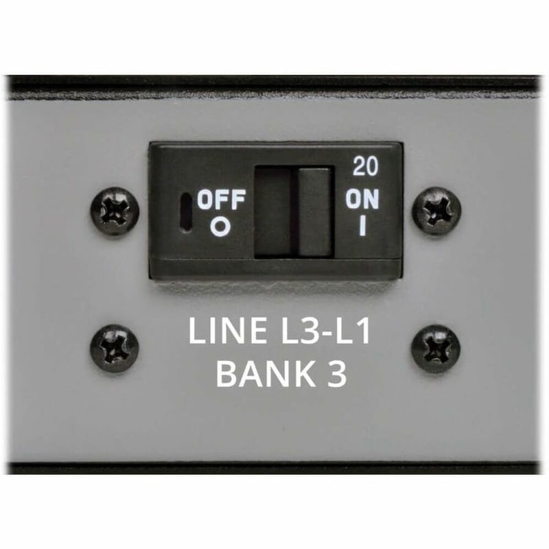 Tripp Lite by Eaton PDU 10kW 200-240V 3PH Switched PDU LX Interface Gigabit 30 Outlets L21-30P Input LCD 1.8 m Cord 0U 1.8 m Height TAA - Thumbnail 5