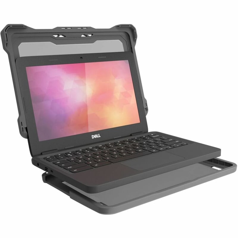 MAXCases, Chromebook Cases, 11.6, 11.6 inches, deal for schools, dirt-resistant, shock absorption, Dell 3100, Dell 3110, Custom Color, gray, clear - Thumbnail 5