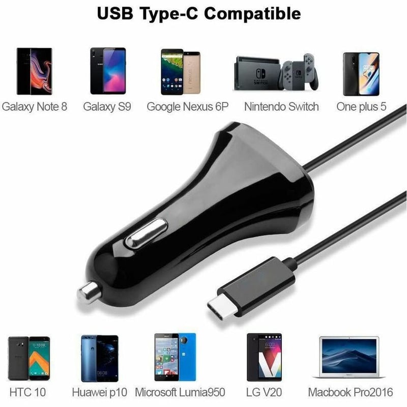 4XEM USB-C Car Charger BLACK - Thumbnail 3