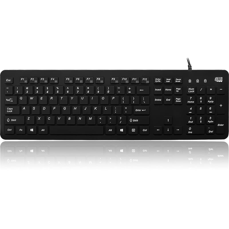 Adesso Antimicrobial Waterproof Desktop Keyboard - Thumbnail 1
