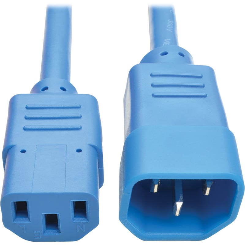 Eaton Tripp Lite Series PDU Power Cord, C13 to C14 - 10A, 250V, 18 AWG, 2 ft. (0.61 m), Blue - Thumbnail 1