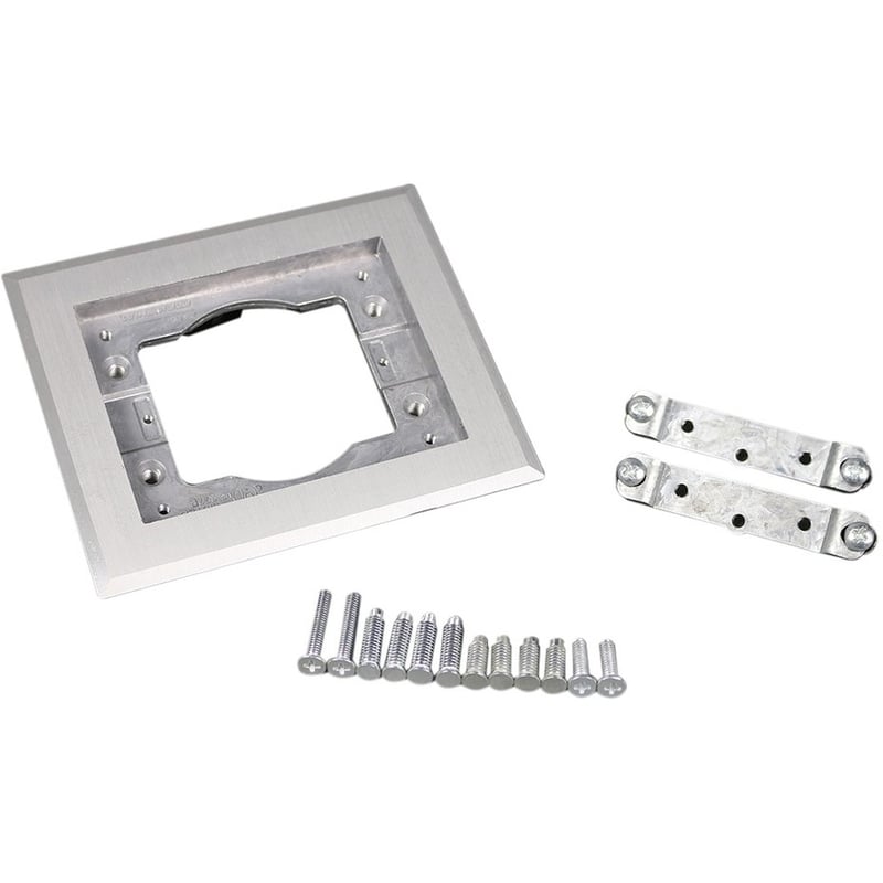 Wiremold Omnibox Single Gang Rectangular Aluminum Carpet/Tile Flange