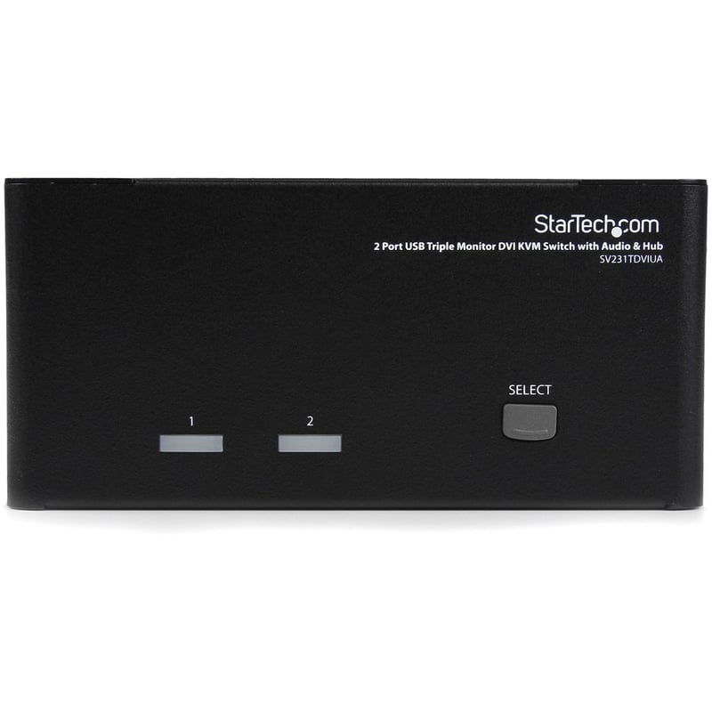 StarTech 2 Port Triple Monitor DVI USB KVM Switch with Audio & USB 2.0 Hub - Thumbnail 2