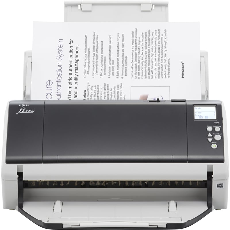 FI-7480 DEPARTMENTAL SCANNER PSIP 80PPM/160IPM 100PG ADF USB3.0 - Thumbnail 2