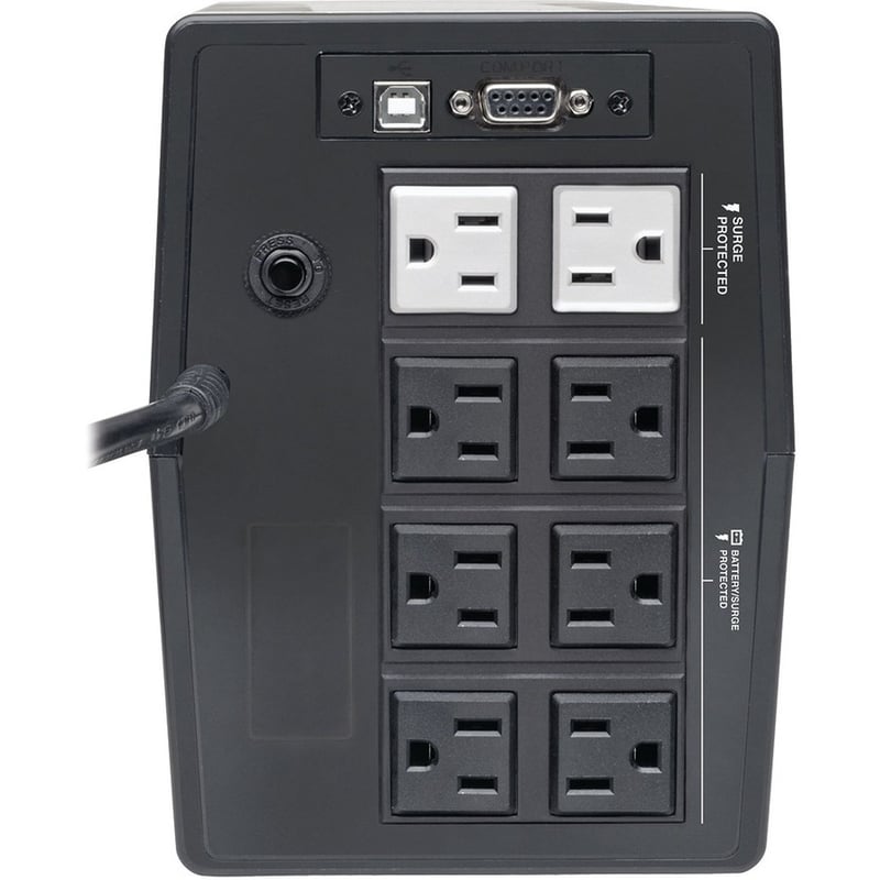 Tripp Lite by Eaton UPS 750VA 600W Line-Interactive UPS - 8 NEMA 5-15R Outlets AVR 120V 50/60 Hz USB RS-232 LCD Tower - Thumbnail 4