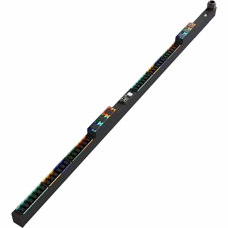 Vertiv PowerIT VP4U60A2 Upgradeable Monitored Input Level HD rPDU, Vertical, Three Phase, 36 Combination C13/C19 Outlets, 60/63A, 240/415V WYE, 0U - Thumbnail 1