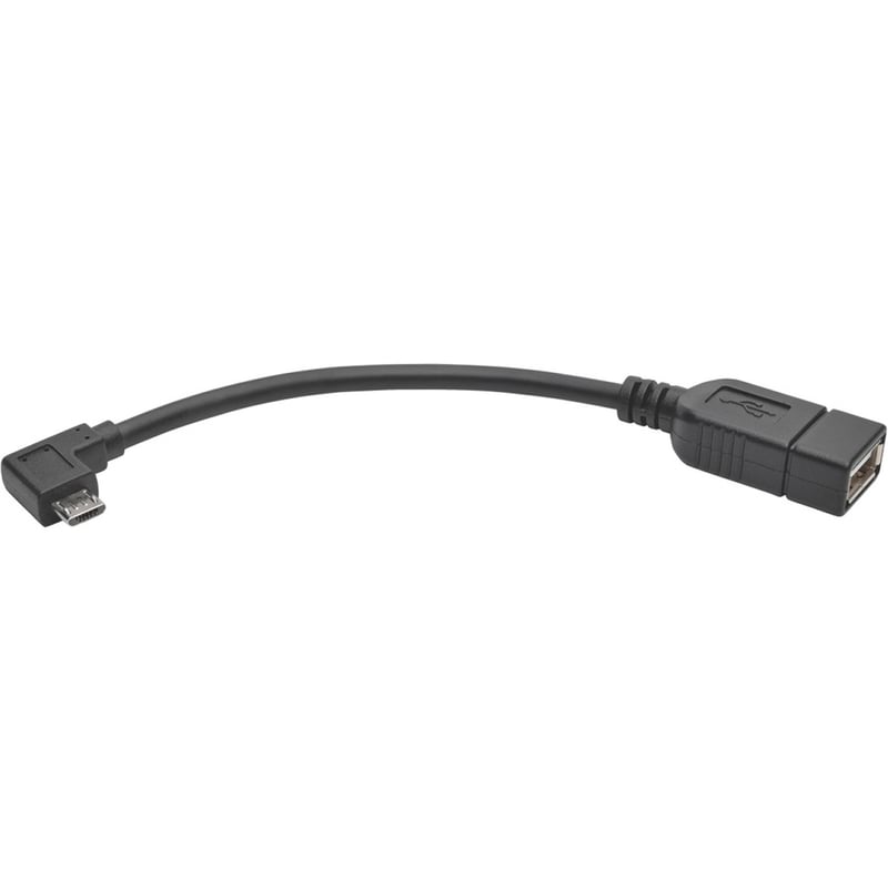 Eaton Tripp Lite Series Micro USB to USB OTG Host Adapter Cable, Right-Angle 5-Pin USB Micro-B to A (M/F), 6-in. (15.24 cm) - Thumbnail 3
