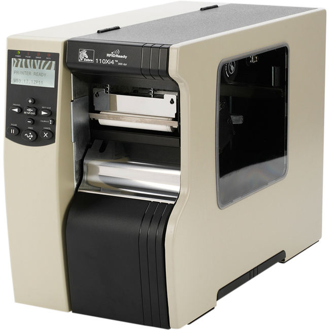 Zebra 110Xi4 Desktop Direct Thermal/Thermal Transfer Printer - Monochrome - Label Print - Fast Ethernet - USB - Serial - Parallel