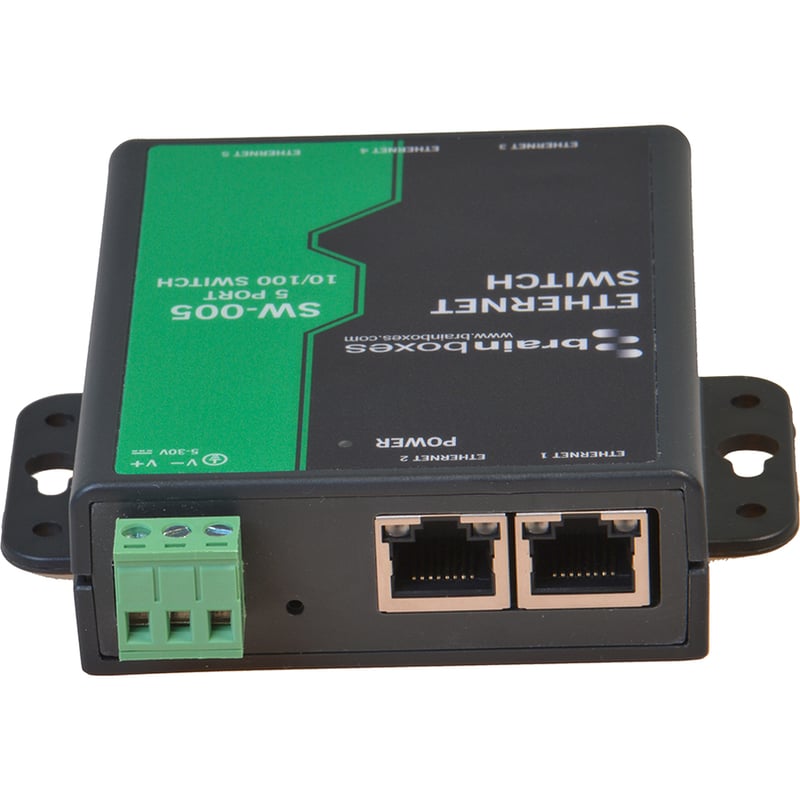 Brainboxes 5 Port Unmanaged Ethernet Switch Wall Mountable - Thumbnail 5