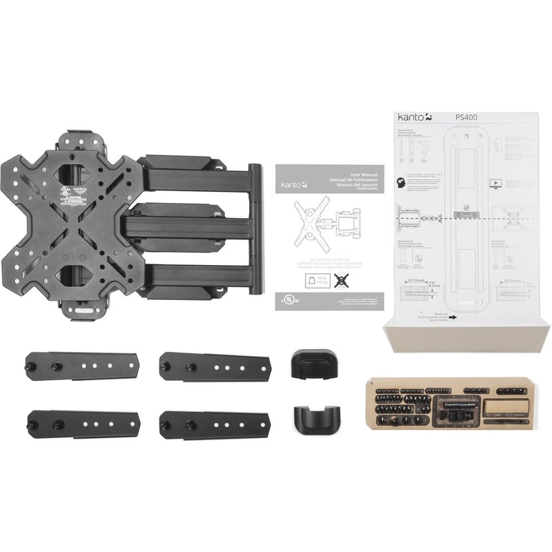 Kanto PS400 Wall Mount for Flat Panel Display - Black - Thumbnail 3