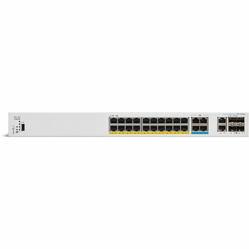 CBS350MANAGED4-PORT25GE20-PORTGEPOE4X10GSFP REMANUFACTURED - Thumbnail 1