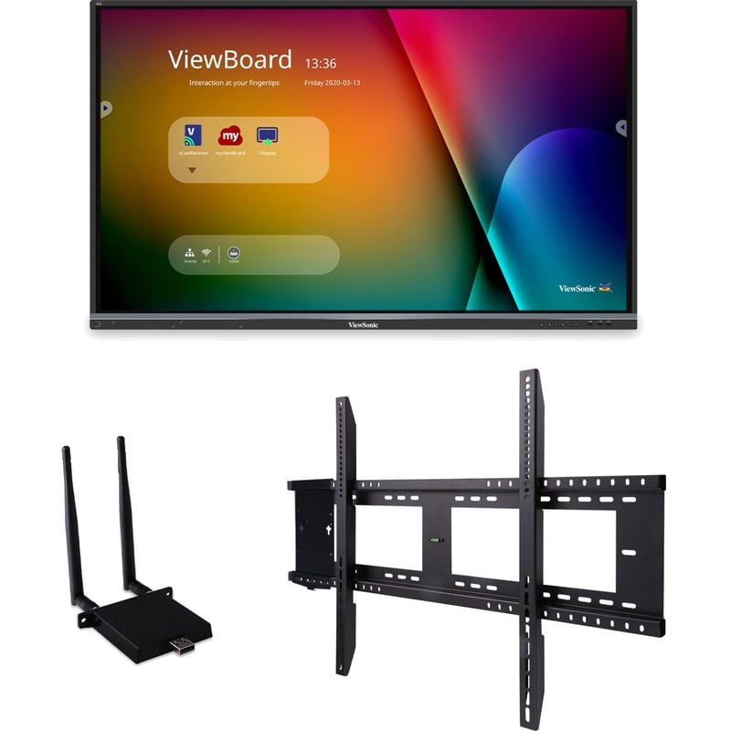ViewSonic ViewBoard IFP7550-E1 - 4K Interactive Display with WiFi Adapter and Fixed Wall Mount - 350 cd/m2 - 75" - Thumbnail 1