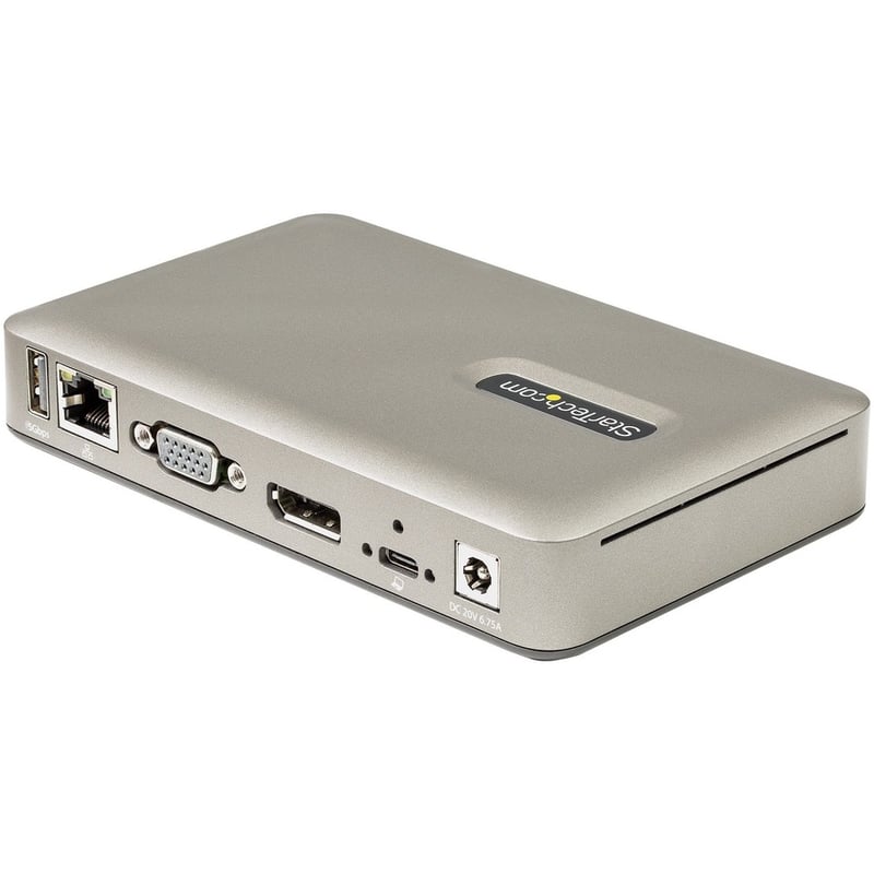 StarTech.com USB C Dock, USB-C to DisplayPort 4K 30Hz or VGA, 65W PD3.0, 4-Port USB 3.1 Gen 1 Hub, GbE, Universal USB C Docking Station - Thumbnail 2