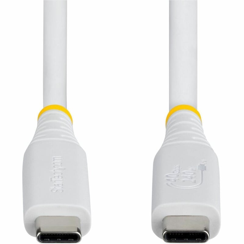 3FT USB4 CABLE WHITE USB-IF CERTIFIED 8K60/DP2.1/240W/40GBPS - Thumbnail 4