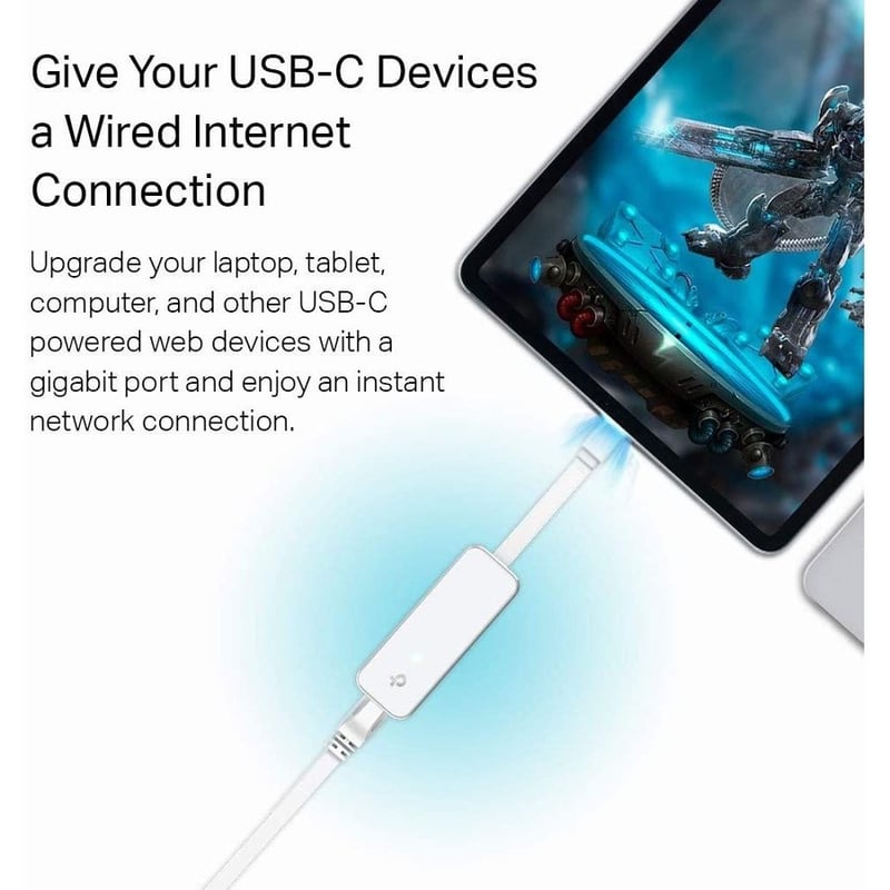 TP-Link UE300C - USB Type-C to RJ45 Gigabit Ethernet LAN Network Adapter - Thumbnail 4