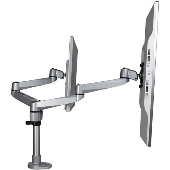 StarTech.com Desk Mount Dual Monitor Arm, Premium Articulating Desktop VESA Mount up to 27" (17.6lb/8kg) Displays, Height Adjustable - Thumbnail 4