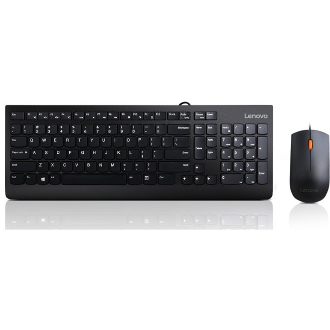 Lenovo 300 USB Combo Keyboard & Mouse - US English (103P) - Thumbnail 1