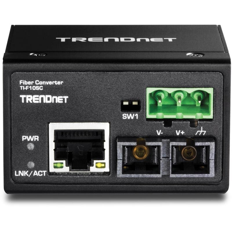 TRENDnet Hardened Industrial 100Base-FX Multi-Mode SC Fiber Converter; (2km; 1.2 Miles); IP40 Rated Housing; TI-F10SC - Thumbnail 5