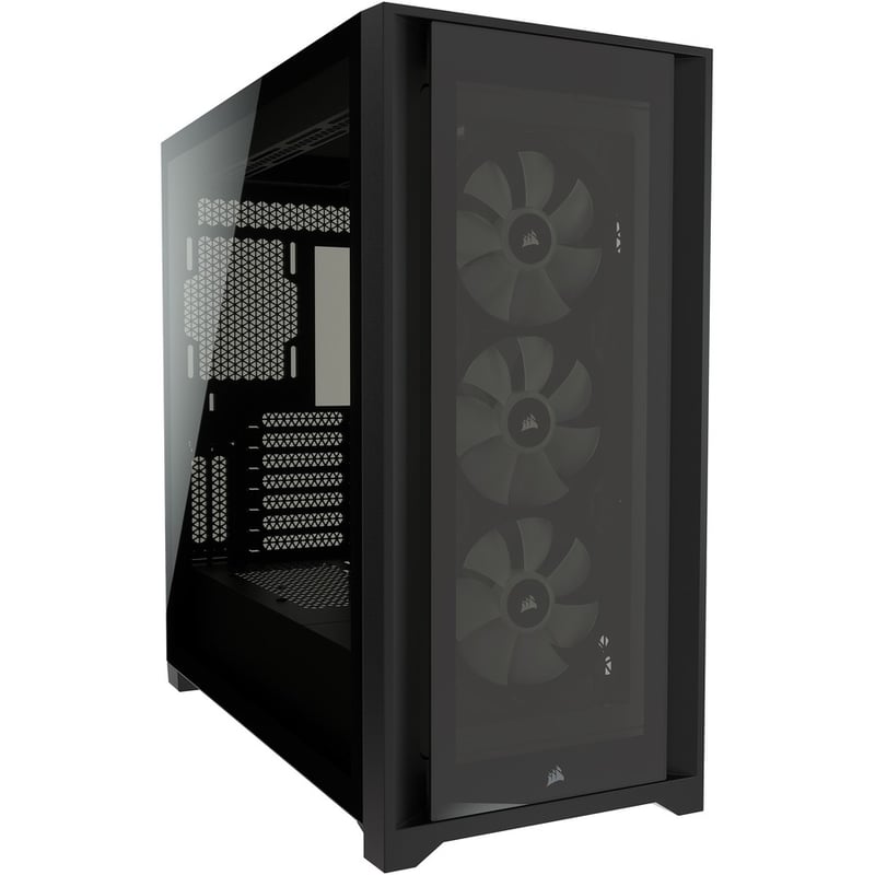 Corsair iCUE 5000X RGB Tempered Glass Mid-Tower ATX PC Smart Case - Black