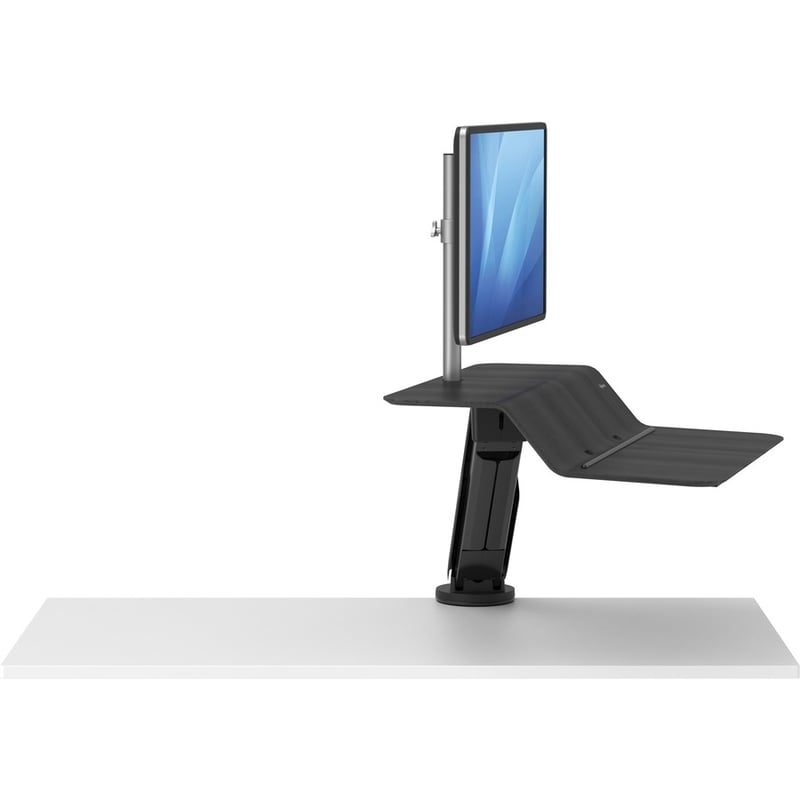 Fellowes Lotus™ RT Sit-Stand Workstation Black Single - Thumbnail 2