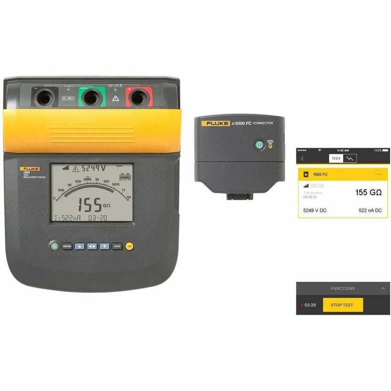 Fluke 1555 FC 10 kV Insulation Tester - Thumbnail 4