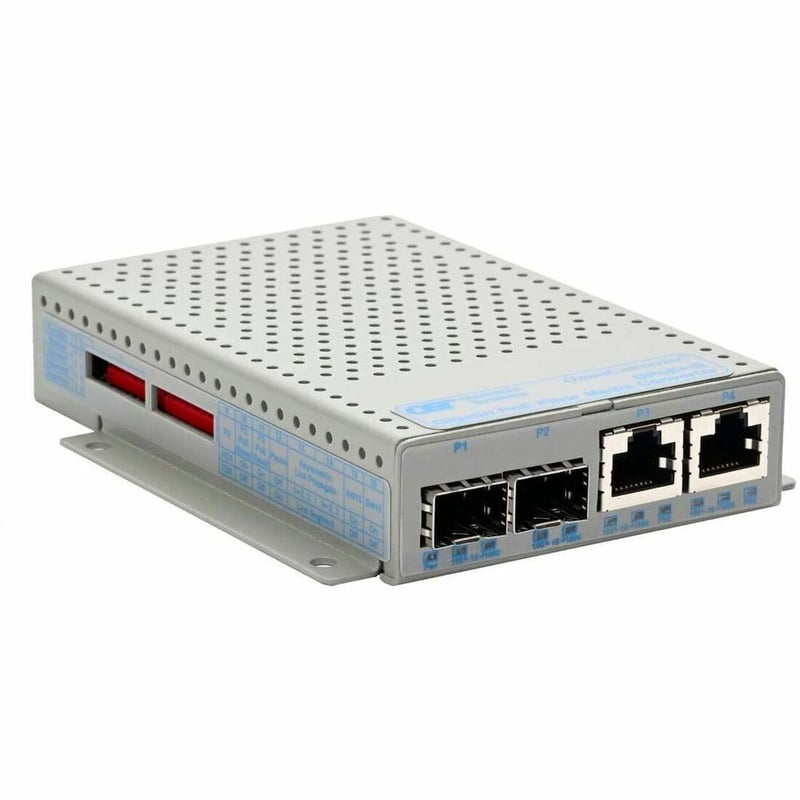 10/100/1000 2XRJ-45 POE 60W MED IA CONVERTER SFP AC US -40-60C
