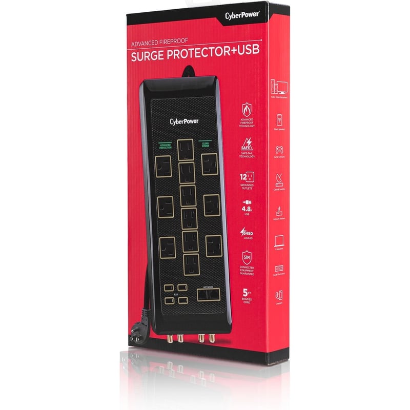 CyberPower PBJ5UC Premium 12 - Outlet Surge with 3480 J - Thumbnail 3